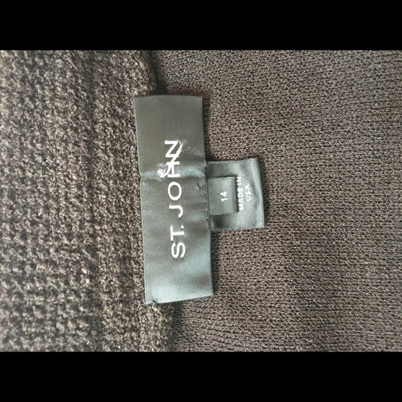 ST JOHN KNIT BROWN JACKET TYPE CARDIGAN EUC - Picture 5 of 9